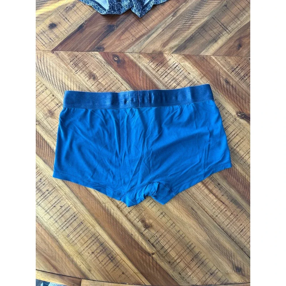 HOM & 2(X)IST Men’s Medium Trunks Briefs 2-Pack Navy Blue Geometric Designer Und